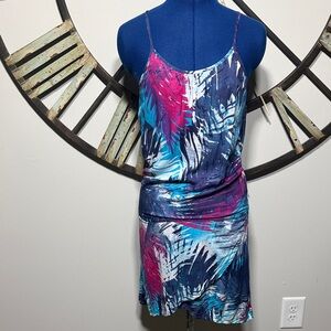 Hang Ten Colorful Spaghetti Strap Dress NWTS